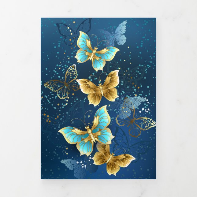 Golden butterflies Tri-Fold program (Cover)