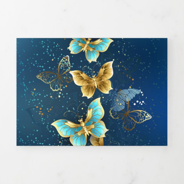 Golden butterflies Tri-Fold program (Cover)