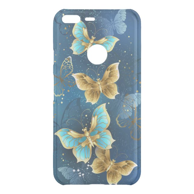 Golden butterflies uncommon google pixel XL case (Back)