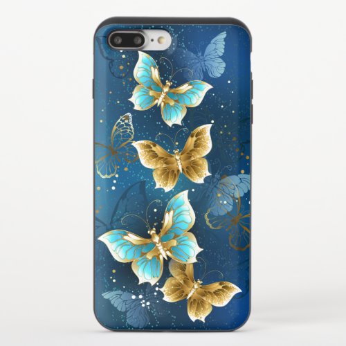 Golden butterflies iPhone 87 plus slider case
