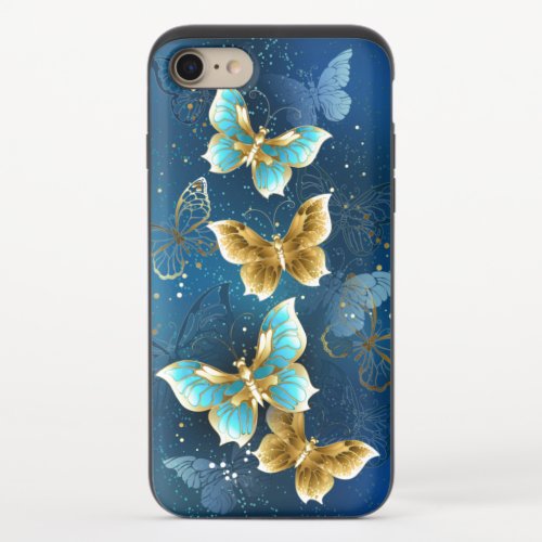 Golden butterflies iPhone 87 slider case
