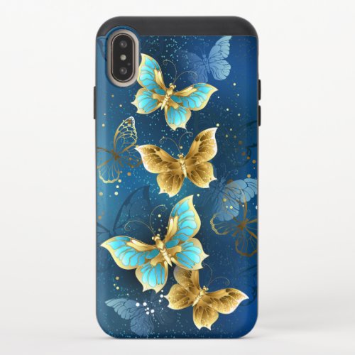 Golden butterflies iPhone XS max slider case