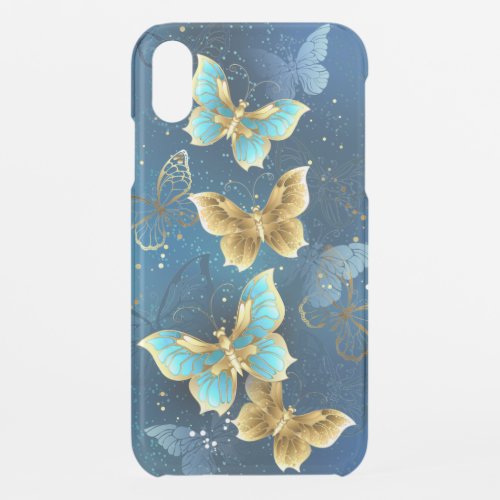 Golden butterflies iPhone XR case