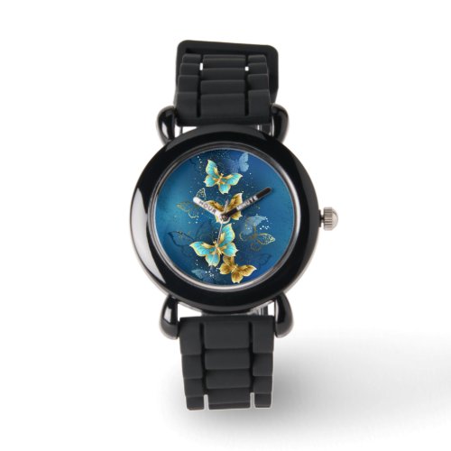 Golden butterflies watch