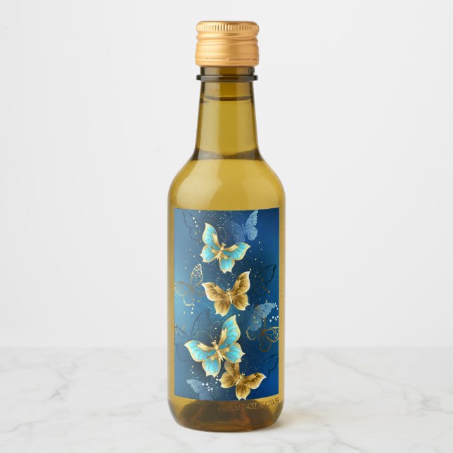 Golden butterflies wine label (Front)