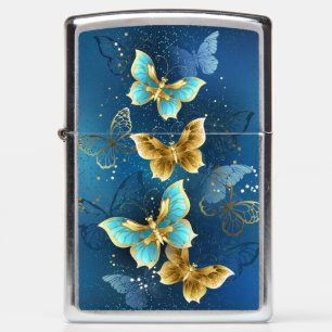 Golden butterflies zippo lighter