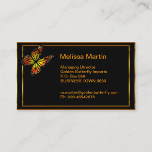 Golden Butterfly Business Card