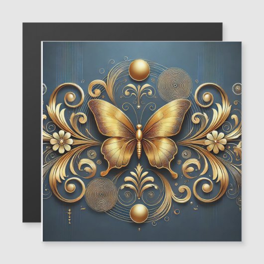 Golden Butterfly Design (Front/Back)