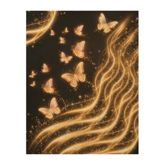 Golden Butterfly Fantasy Wall Art