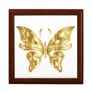 GOLDEN BUTTERFLY KEEPSAKE BOX