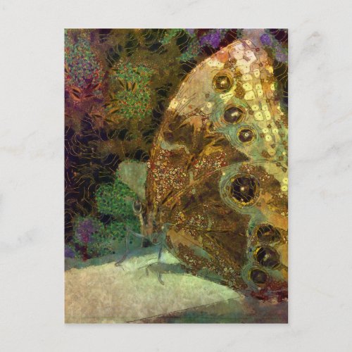 Golden Butterfly Klimt art butterfly art card