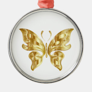 GOLDEN BUTTERFLY METAL ORNAMENT