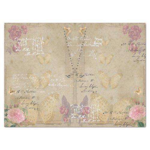 Golden Butterfly Symphony  Tissue Paper