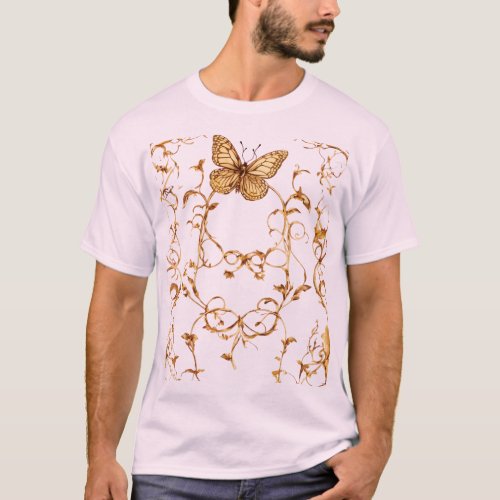 golden butterfly T_Shirt