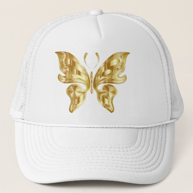 GOLDEN BUTTERFLY TRUCKER HAT (Front)