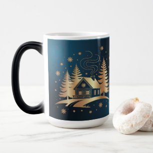 Golden Cabin Blue Morphing Mug