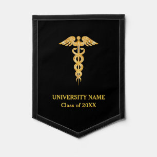 Golden Caduceus Graduation Class of Medical Pennant