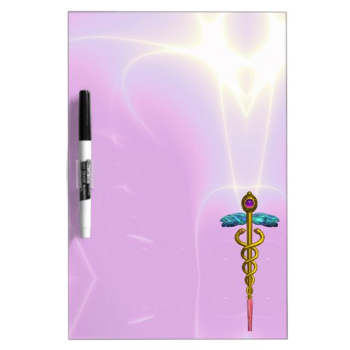 GOLDEN CADUCEUS lilac pink Dry Erase Board