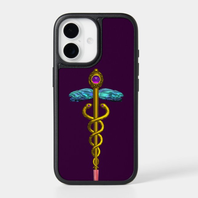 GOLDEN CADUCEUS ,purple  Otterbox iPhone Case (Back)