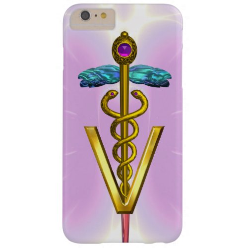 GOLDEN CADUCEUS VETERINARY SYMBOL Light Pink Lilac Barely There iPhone 6 Plus Case