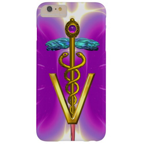 GOLDEN CADUCEUS VETERINARY SYMBOL  Pink Fuchsia Barely There iPhone 6 Plus Case