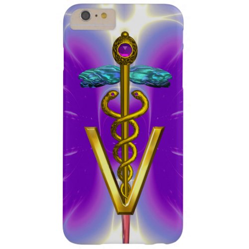 GOLDEN CADUCEUS VETERINARY SYMBOL  Purple Fuchsia Barely There iPhone 6 Plus Case