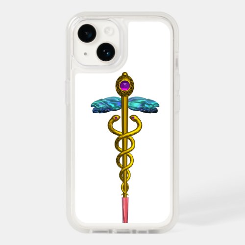 GOLDEN CADUCEUS  White OtterBox iPhone Case