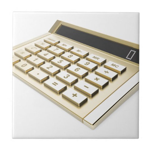 Golden calculator tile