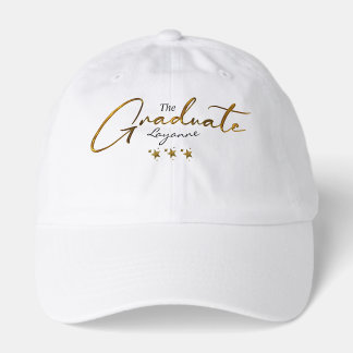 ✨Golden Calligraphy T-shirt for Her Graduate Hat