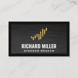 Golden Candlesticks   Stock Broker   Business Card