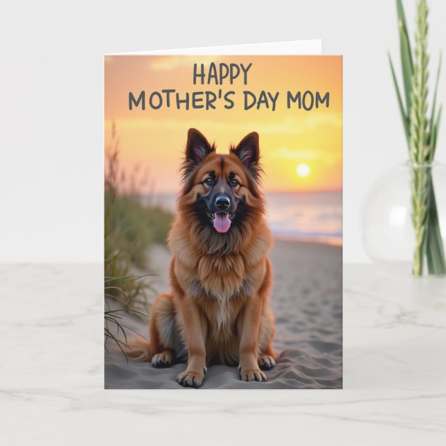 Golden Canine Mothers Day Card (Front)