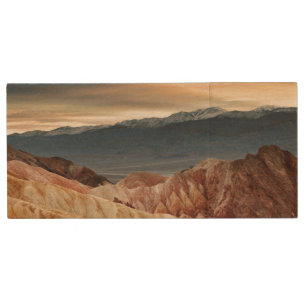 Golden Canyon at Sunset Wood USB Flash Drive