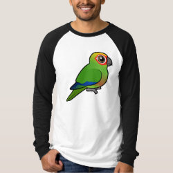 Birdorable Golden-capped Parakeet Men's Canvas Long Sleeve Raglan T-Shirt