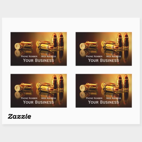 Golden Cartidges Business Card Rectangular Sticker