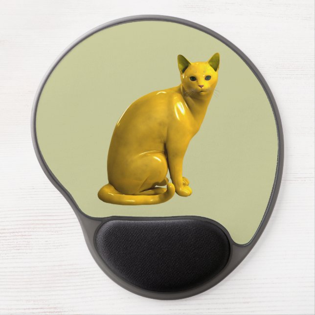 Golden Cat Gel Mouse Pad (Front)