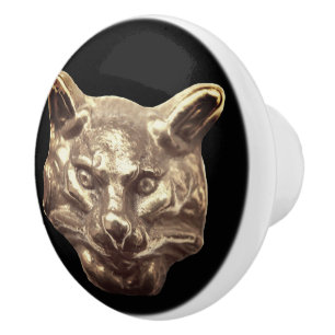 Golden Cat - Golden Cat - Golden Cat - Golden Cat Ceramic Knob