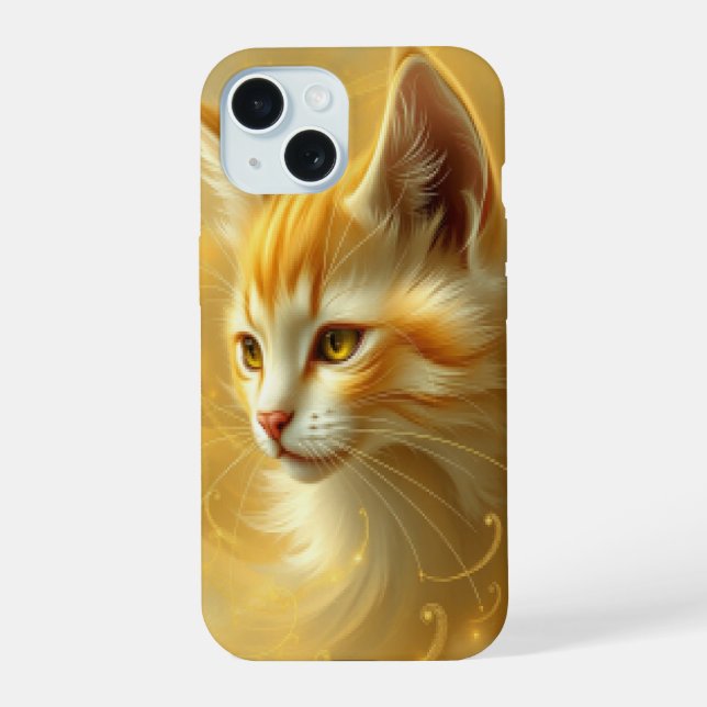Golden cat  iphone case (Back)