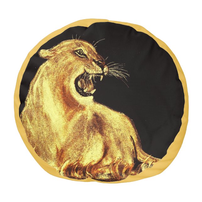 GOLDEN CAT POUF (Top)