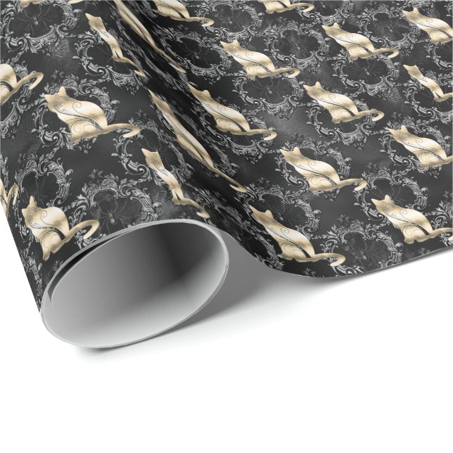 Golden Cat Wrapping Paper (Roll Corner)