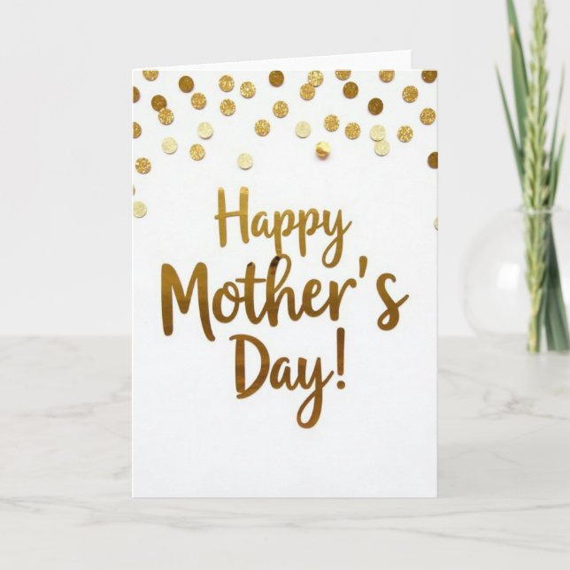 Golden Celebration Greeting Card (Front)