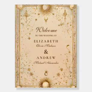 Golden Celestial Baroque Wedding Foam Board