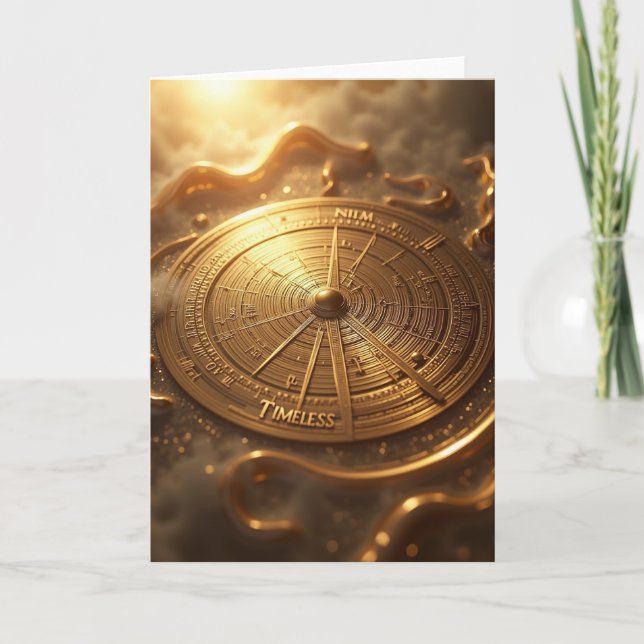 Golden Celestial Fathers Day Card (Front)