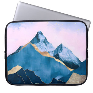Golden Celestial Peaks Watercolor Laptop Sleeve