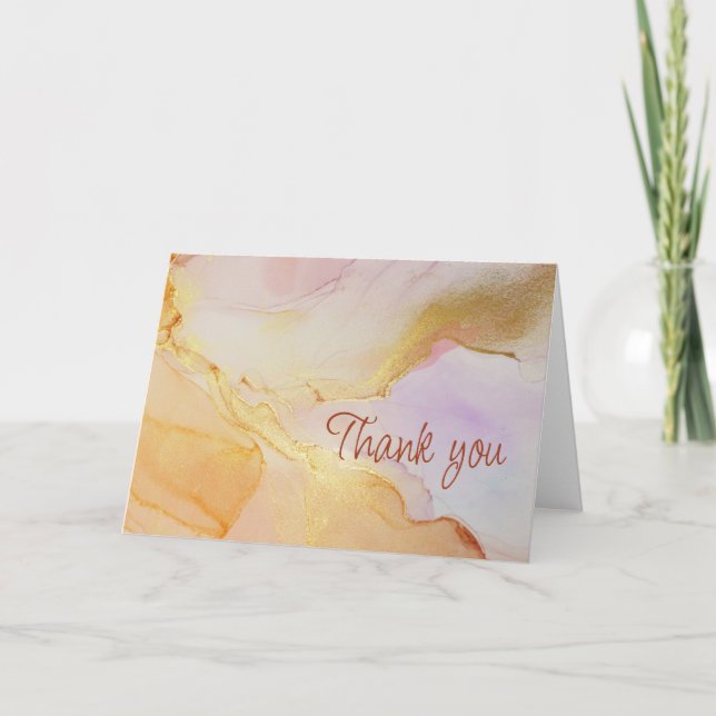 Golden Celestial Thank You card (Front)