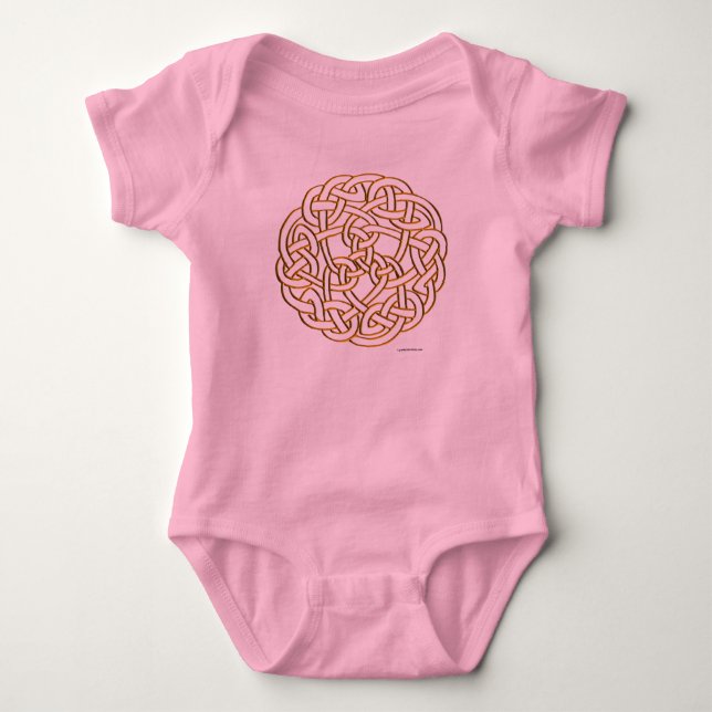 Golden Celtic Knot Baby Bodysuit (Front)
