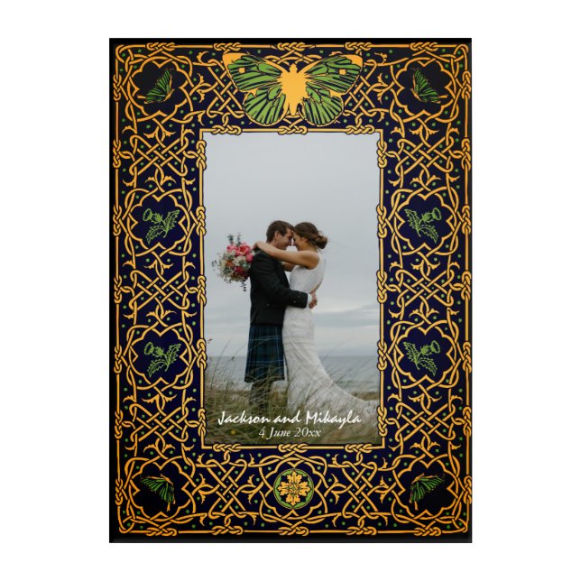 Golden Celtic Knot  Frame  Acrylic Print (Front)