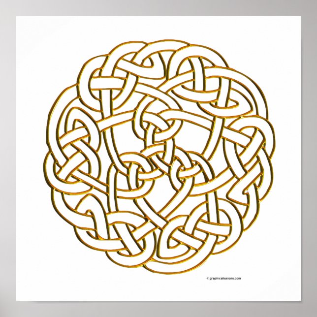 Golden Celtic Knot Poster (Front)