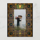 Golden Celtic Knot Save the Date Announcement Post (Front)