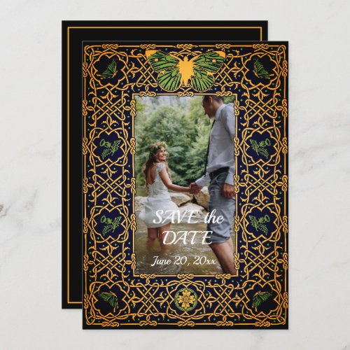 Golden Celtic Knot Save the Date Invitation
