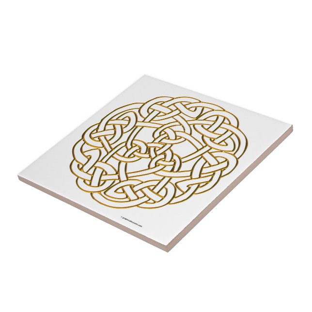 Golden Celtic Knot Tile (Side)